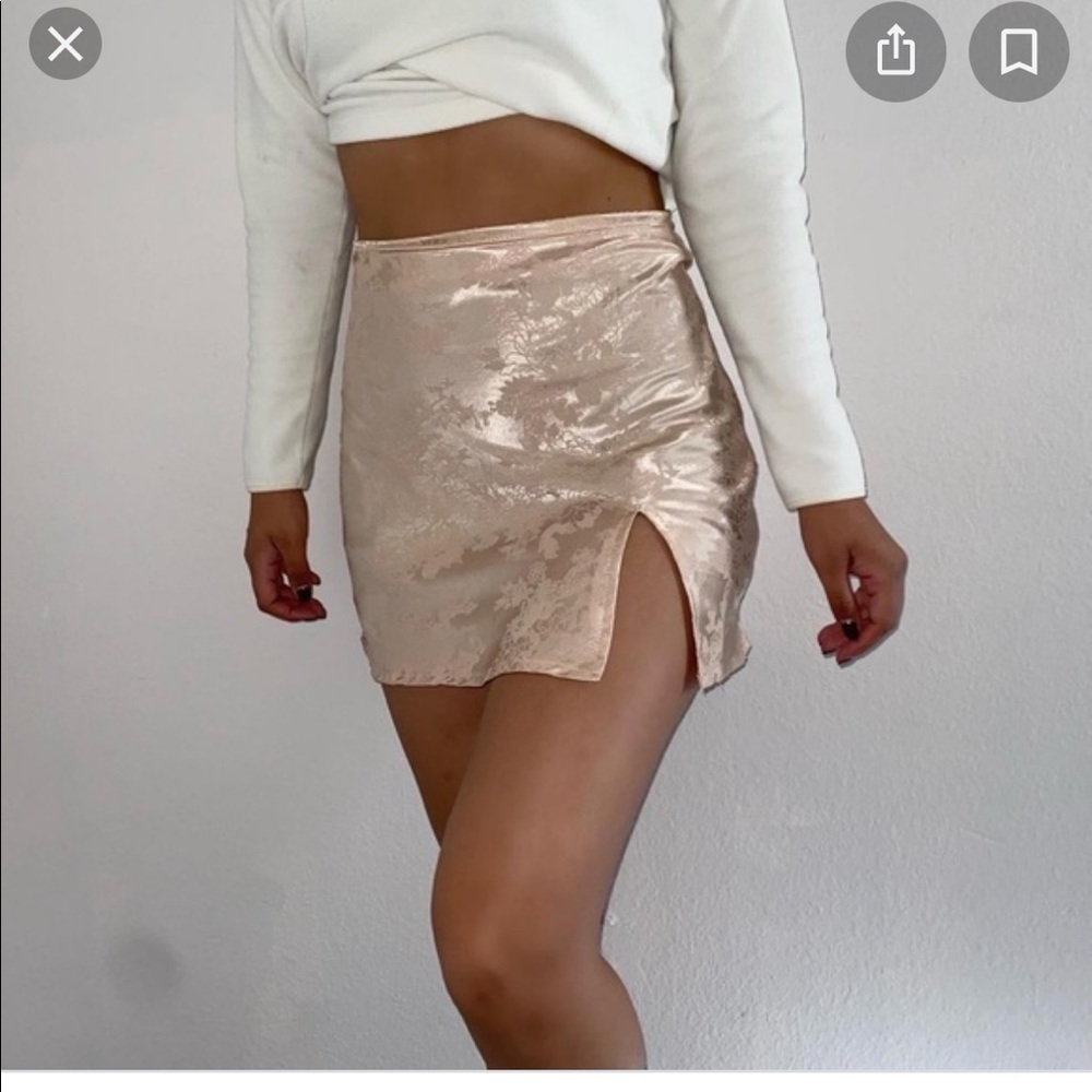 Princess polly satin floral mini skirt